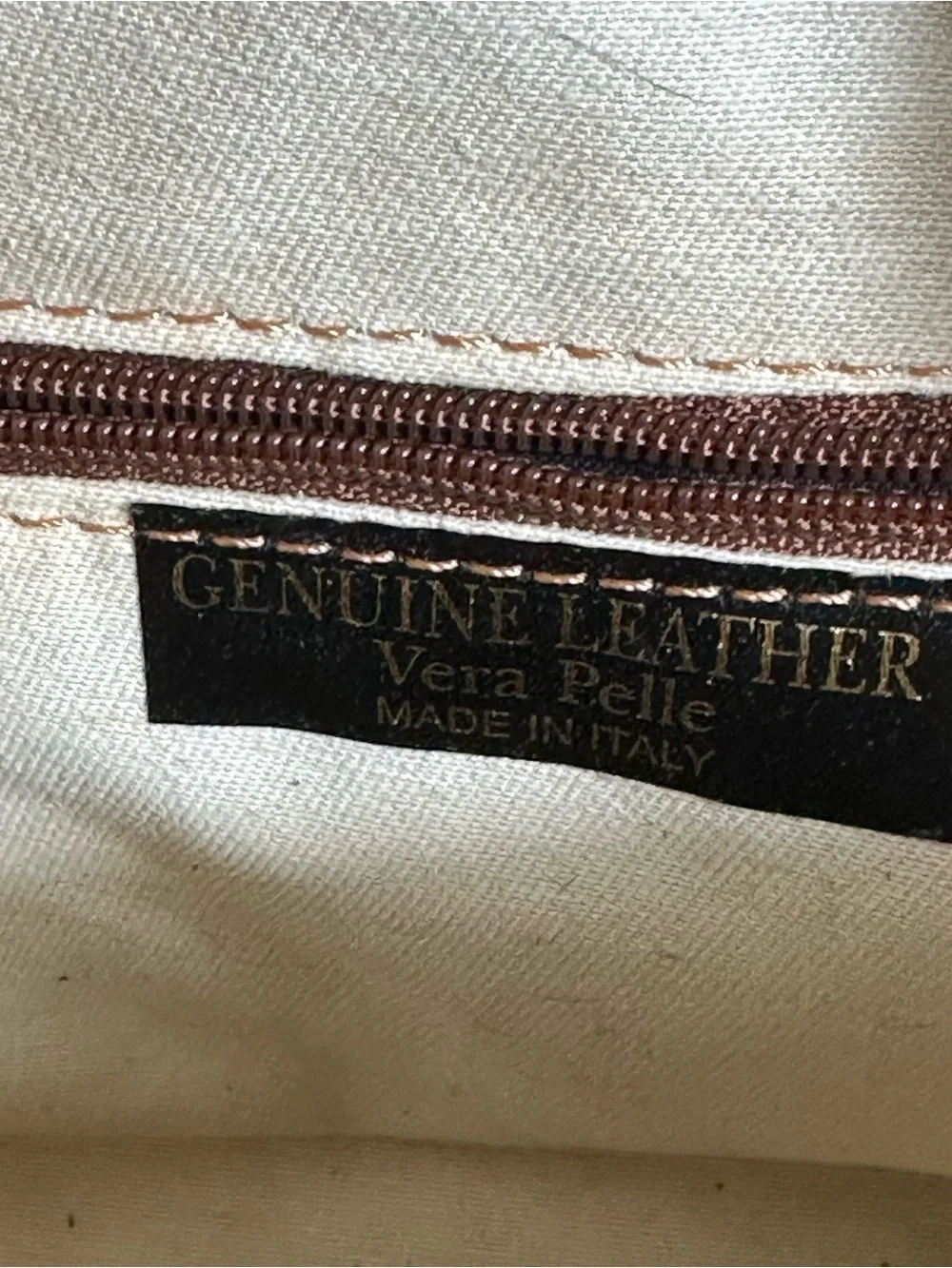 Vera Pelle Chestnut Brown Leather Shoulder Bag